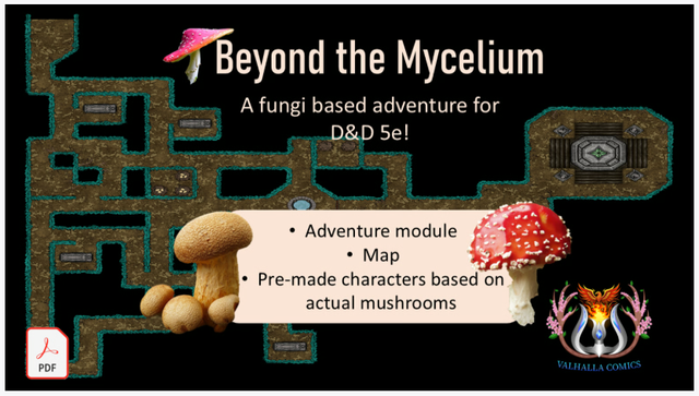 Teaser art for Beyond the Mycelium on Kickstarter
