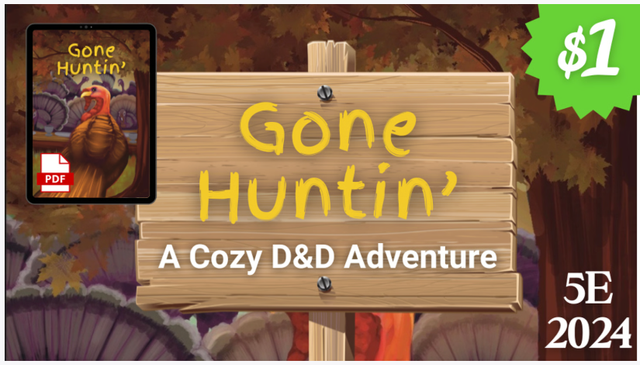 Teaser artwork for Gone Huntin' on Kickstarter.