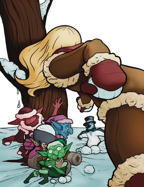 Final art for the cover of Gone Snowballin'.